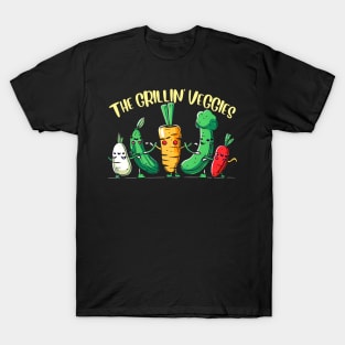 The Grillin Veggies | Funny Vegetables T-Shirt